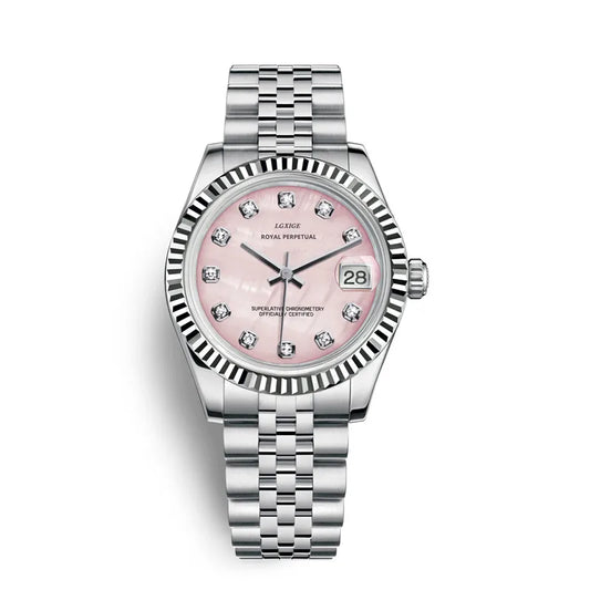 LGXIGE Women’s Crystal Bracelet Watch – Luxury Diamond Quartz Wristwatch, Fashion Steel Design Montre Femme