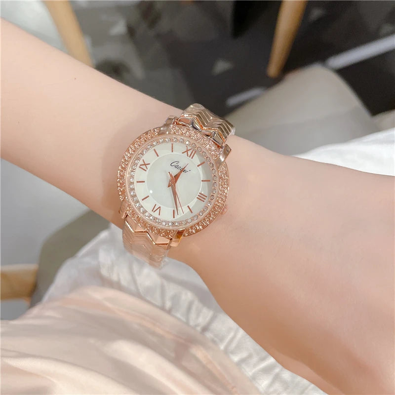 Cacaxi Original Women’s Quartz Watch – Elegant Fashion Rose Gold Waterproof Wristwatch A190